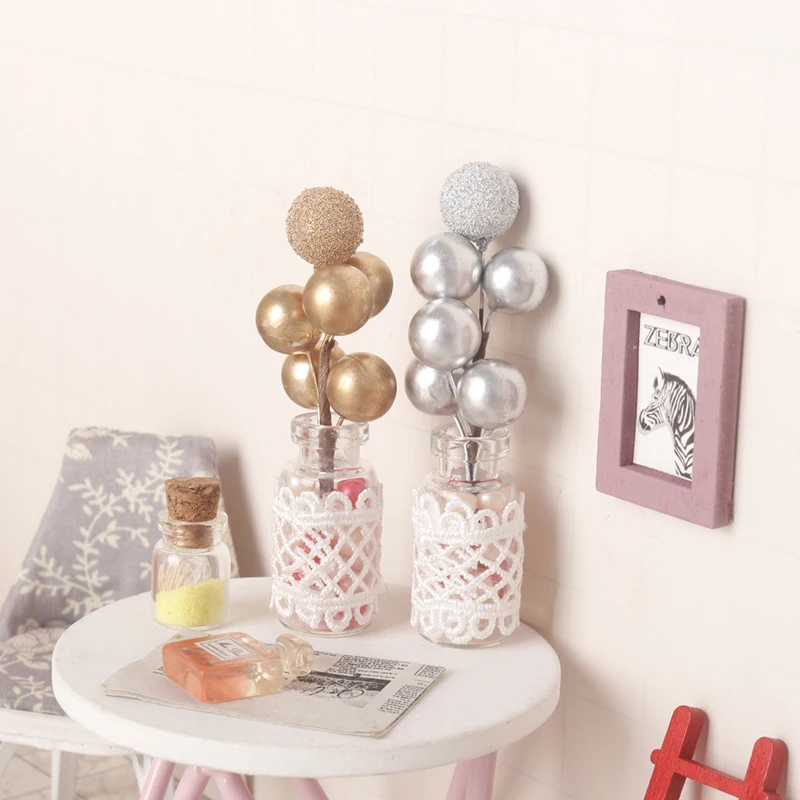 

1 шт. 1/6 1/12 миниатюрный рождественский кукольный домик в горшке, украшения для растений, цветочный горшок, модель бонсая, аксессуары для кукольного домика