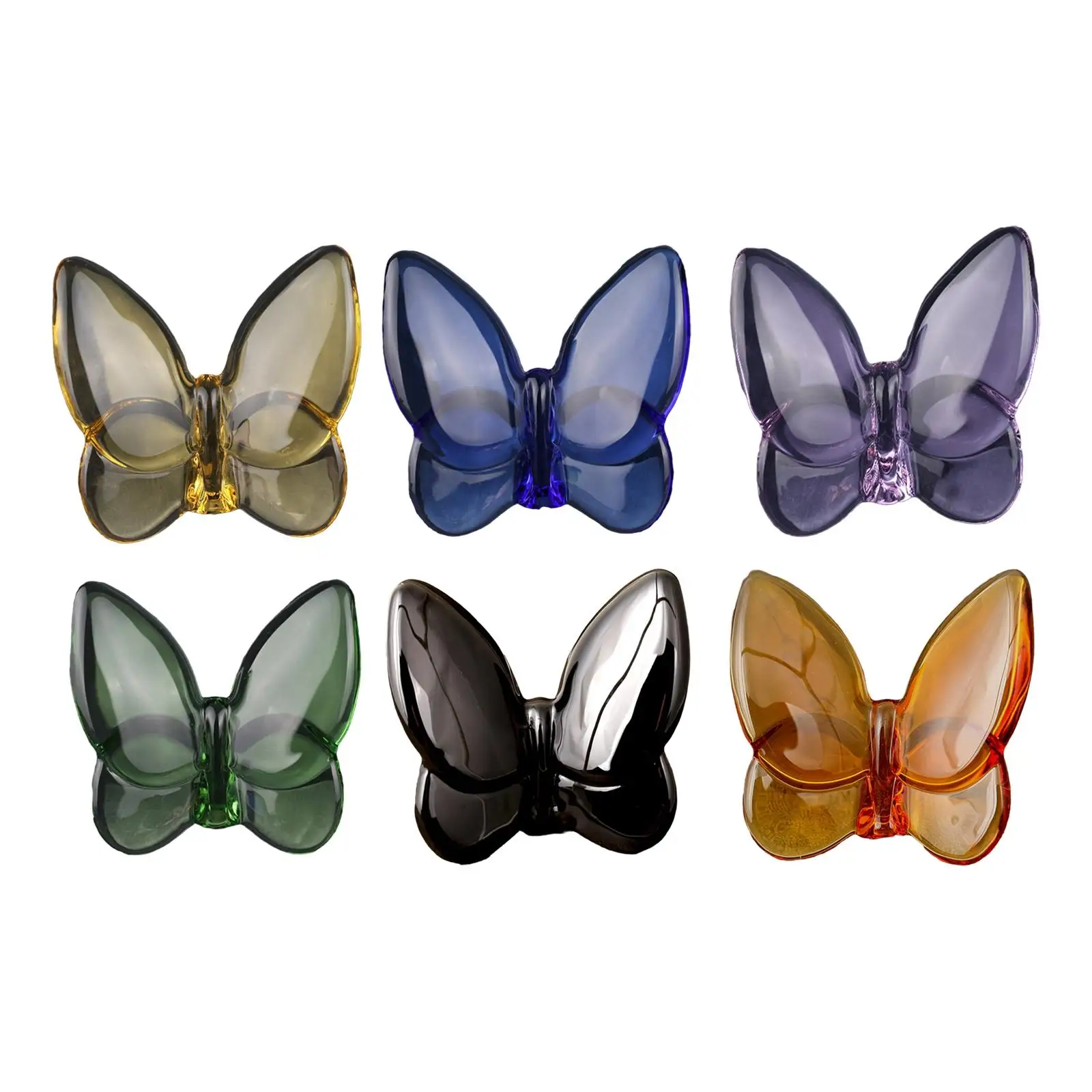 

Colored Glaze Crystal Butterfly Ornaments Gifts Butterfly Beautiful Decor Crafts