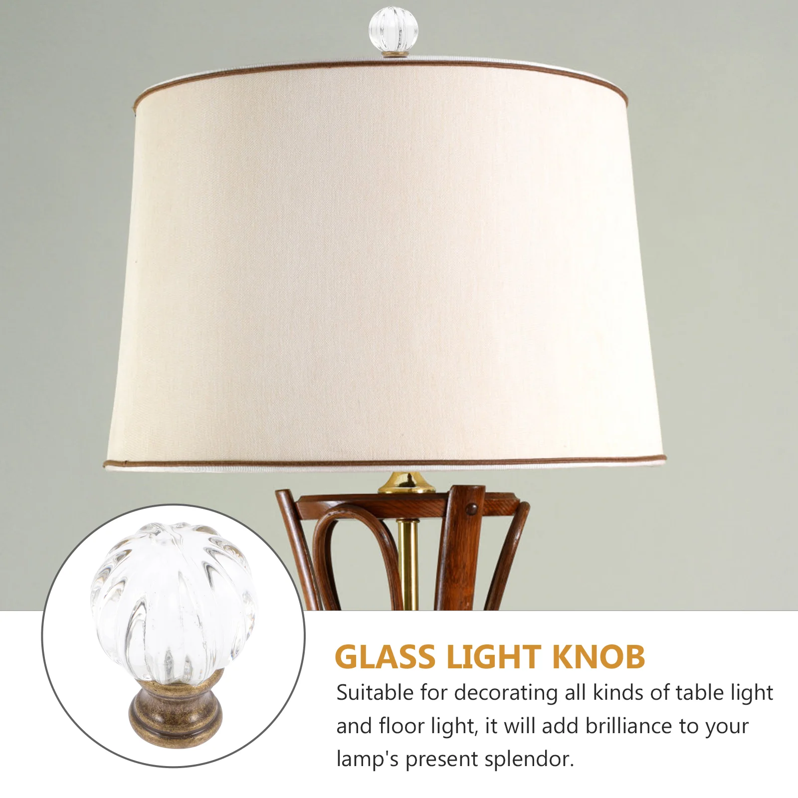 Ручка абажура винтовые колпачки детали стеклянный декор медное украшение для