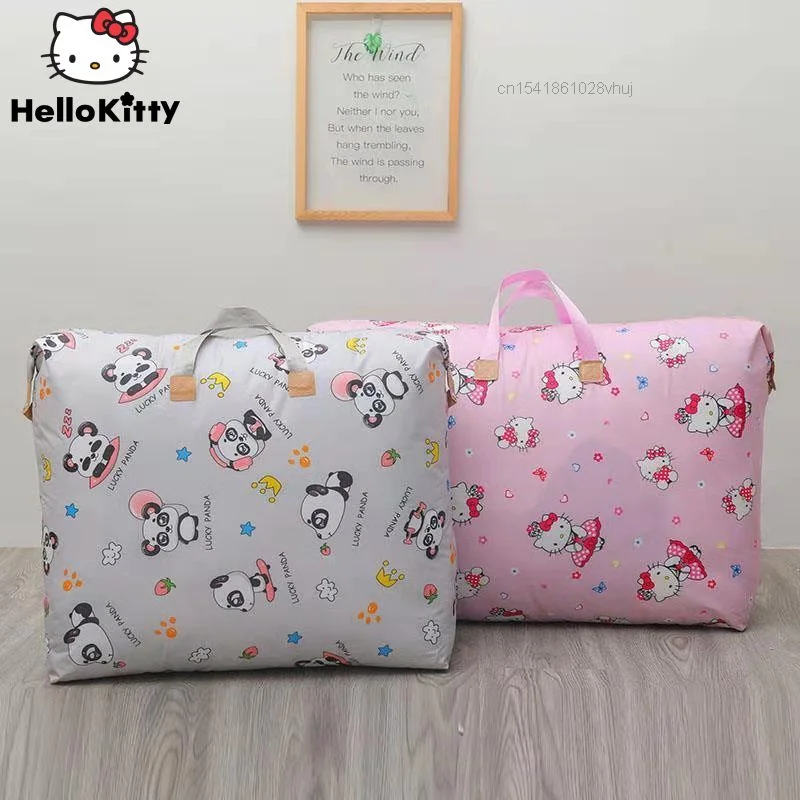 

2pcs Oversize Thickene Waterproof Hello Kitty Print Student Dormitory Quilt Dustproof Bag Travel Organizer Clothing Storage Bags