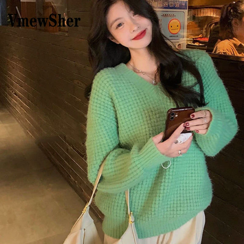 

Женский свитер с V-образным вырезом, 5 цветов