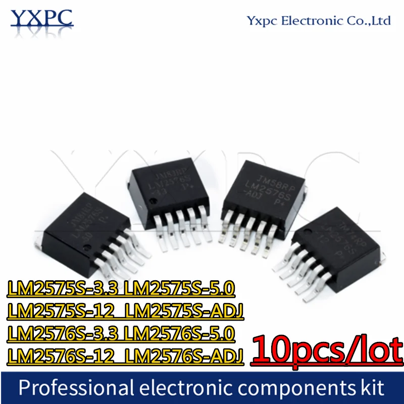 

10pcs LM2575S-3.3 LM2575S-5.0 LM2575S-12 LM2575S-ADJ LM2576S-3.3 LM2576S-5.0 LM2576S-12 LM2576S-ADJ TO263-5 LM2575S LM2576S