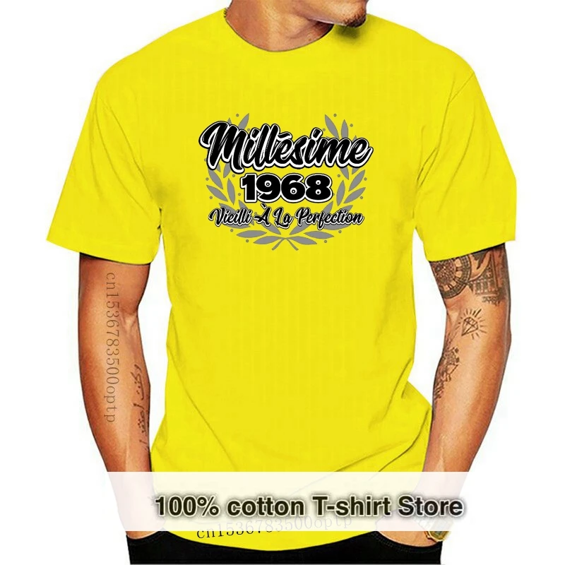 

Новинка 2019, модная летняя мужская футболка нового дизайна из хлопка, дизайнерская мужская футболка с днем рождения, 1968 совершенство для пожилых людей