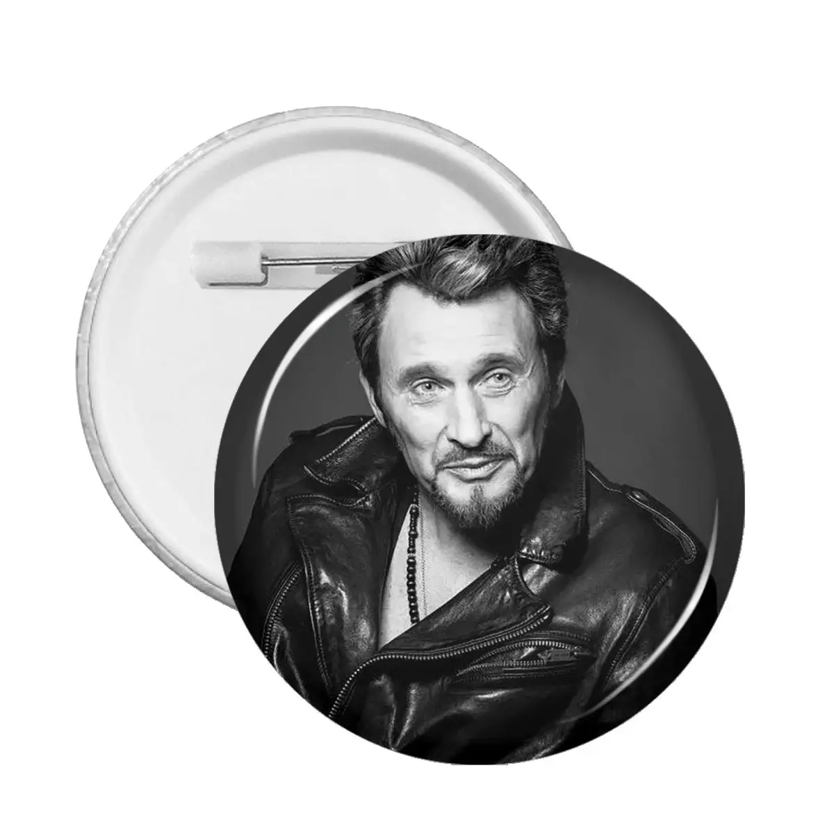 

PVC Johnny Hallyday Soft Button Pin Awesome Badges Lapel Pins Brooch for Clothes