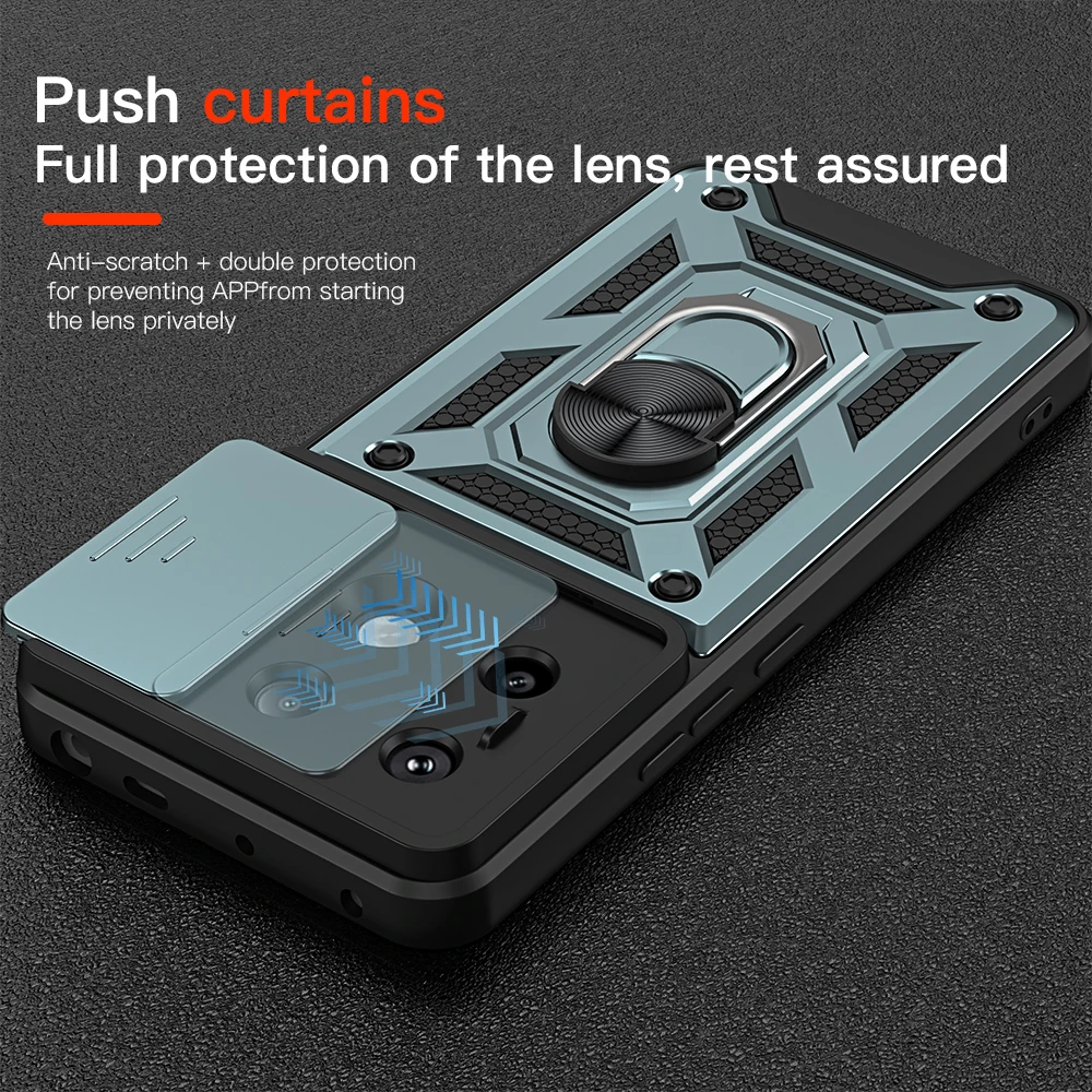 Противоударный чехол KEYSION для Xiaomi POCO X6 Pro M6 защитный с кольцом камеры телефона Redmi