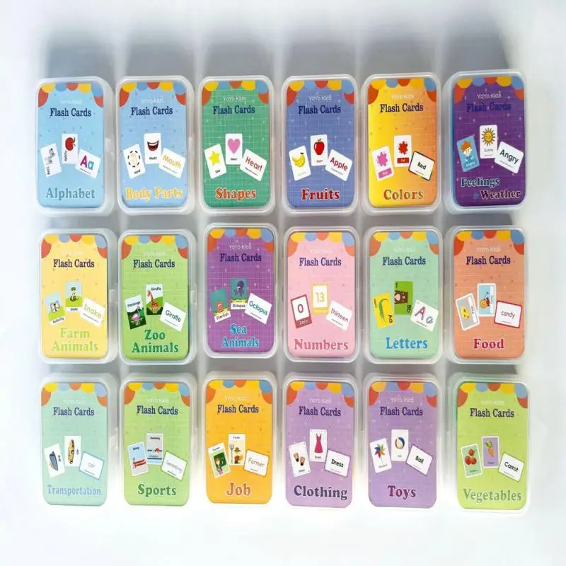 

Настольная игра с надписями Монтессори, Обучающие Игрушки для раннего детства, английская карточка с надписями для чтения, выращивания терпения, Детская карточка с фонариком