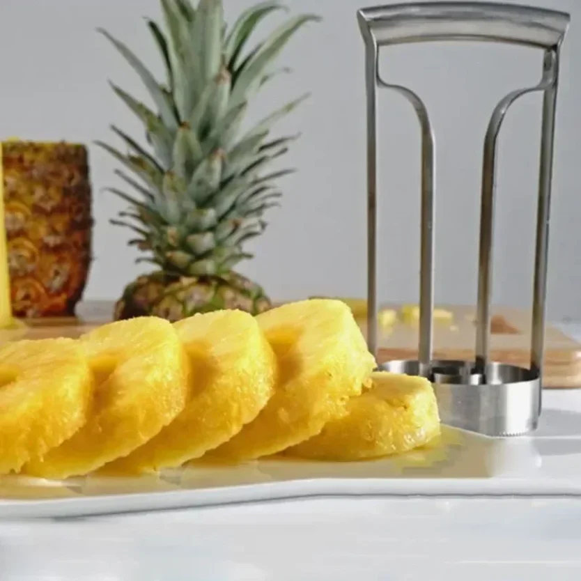 Фото Нож-овощечистка для ананасов, 1 шт., бытовой, из нержавеющей стали, для очистки фруктов, инструмент для удаления глазков ананаса, кухонные гаджеты №4