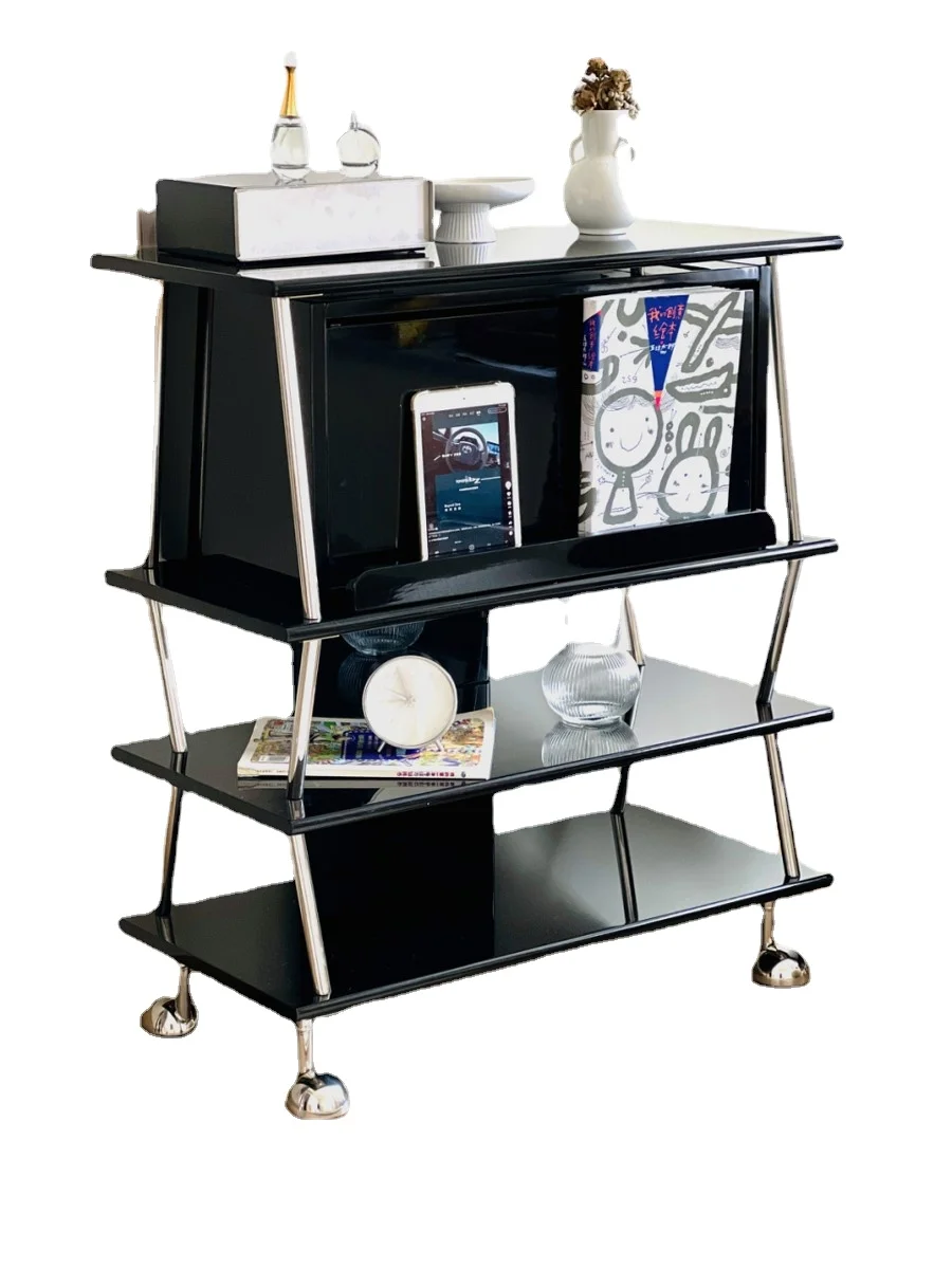 

Pqf Storage Rack Bag Magazine Cabinet Flip Floor Multi-Layer Shelf