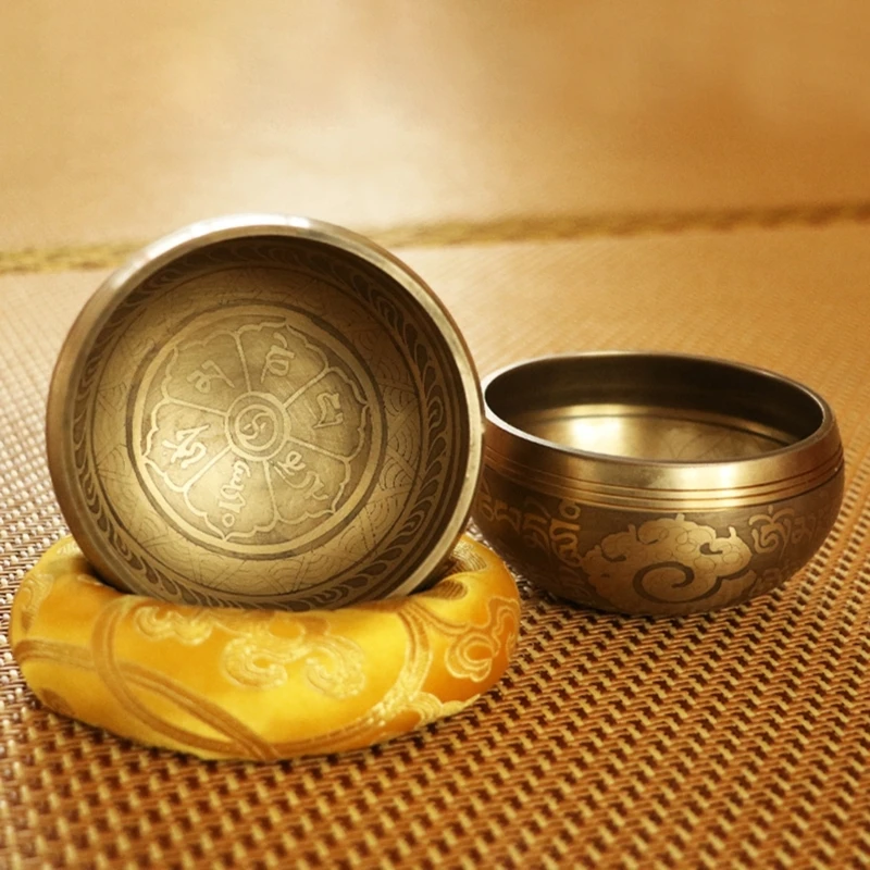 

Непальская чаша ручной работы с тибетским буддой, буддистское изделие, Гималайская чакра-Балансировка