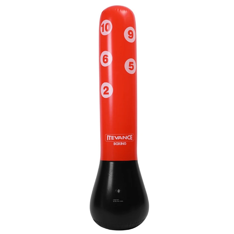 

NEW-ITEVANCE Standing Punching Bag Inflatable Kids Punching Bag With Stand For Practicing Karate Taekwondo MMA Fitness Kids Adul