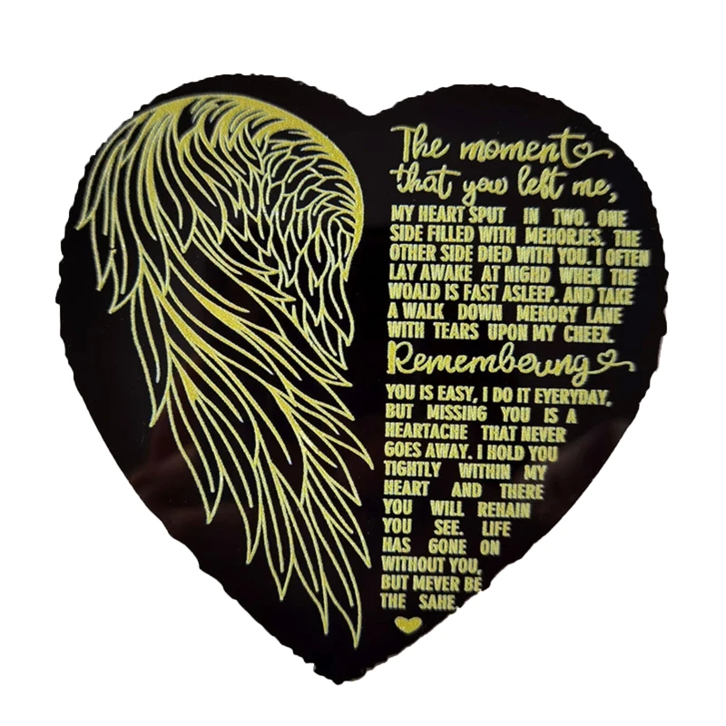 Статуэтка в форме сердца из акрила памятная миниатюрная каменная модель подарок