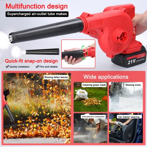 Cordless Leaf Blower 20V Electric Leaf Blower 2.0Ah Lithium Battery Charger  Included for Clearing Leaf Detritus Sweeping Snow - AliExpress