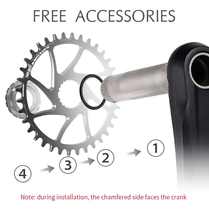 PASS QUEST Велосипедная звездочка 30-40T с прямым креплением MTB Узкая широкая