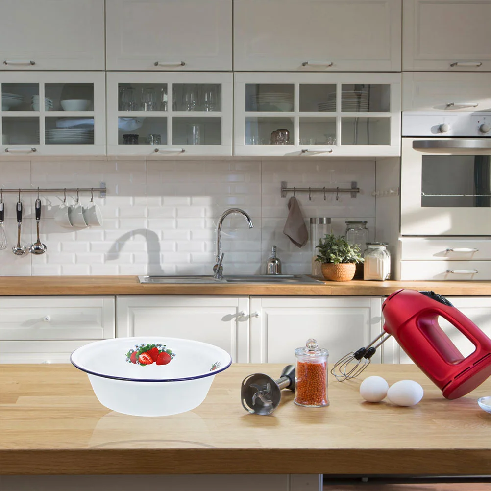 Салатница эмалированная раковина поднос для еды контейнеры с крышками винтажная