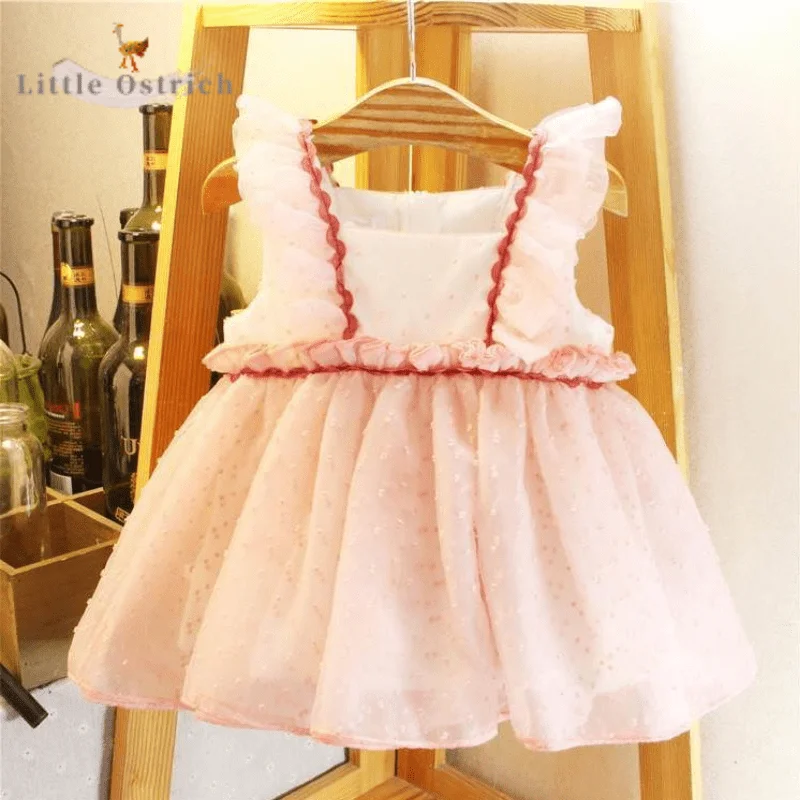 

Baby Girl Cotton Yarn Party Wedding Princess Dress Infant Toddler Child Spring Summer Sleeveless Dress Baby Clothes 12M-5T