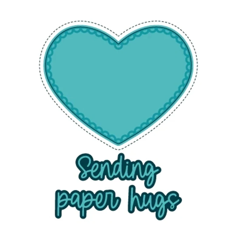 

Paper Hugs Heart New 2023 Metal Cutting Dies Scrapbooking For Paper Making Embossing Frame Card no Stamps