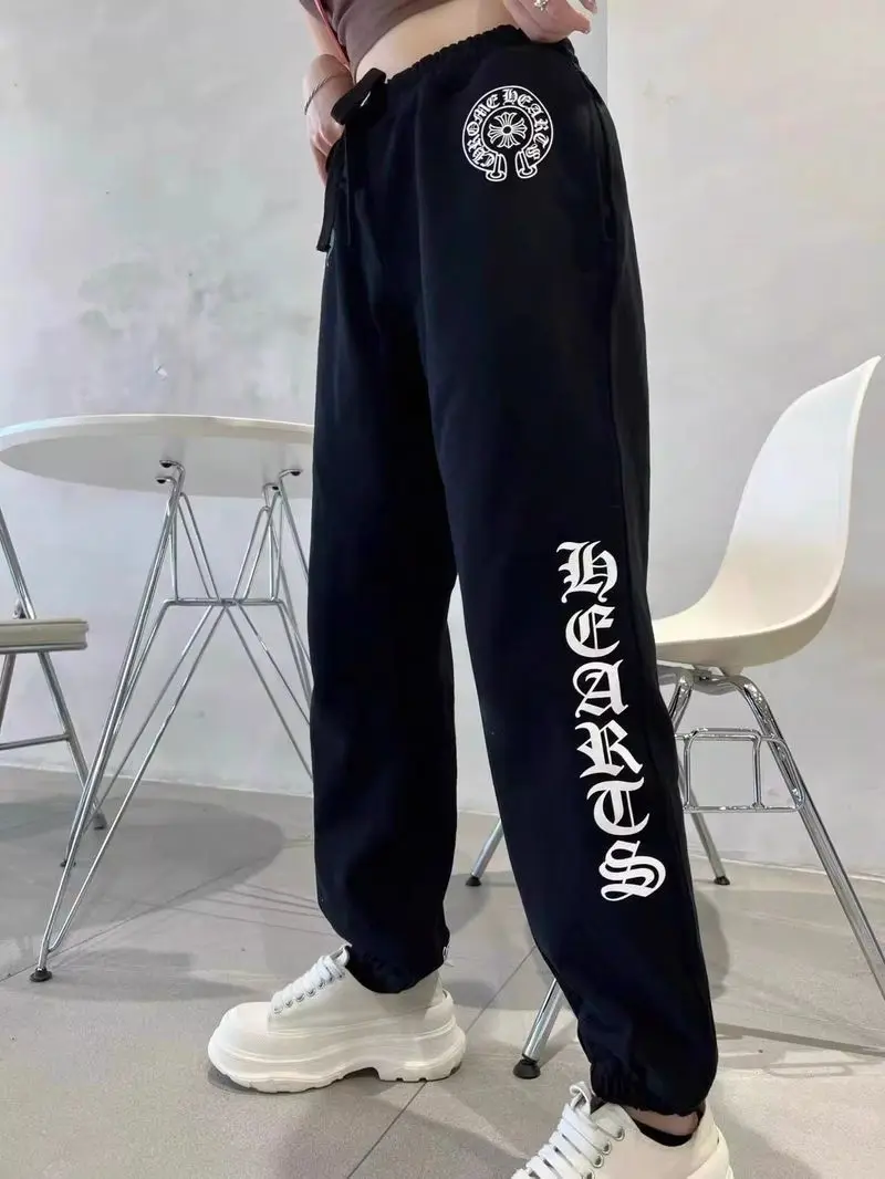 

2022 Men's And Women's Street Fashion Askyurself Sweatshirt Letter Sanskrit Relief Print Logo Brushed Black Closing Guard Pants