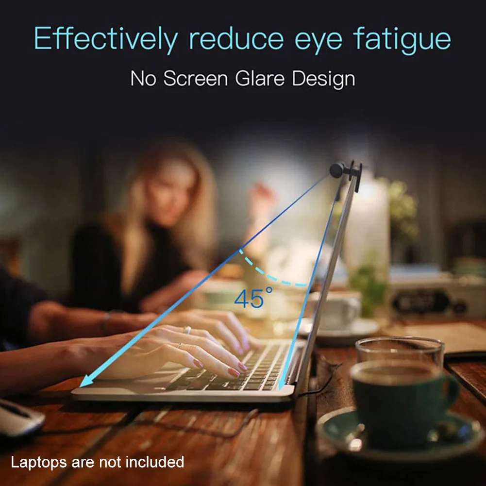 

3 Color Temperature LED Task Lamp Eyes Care 3W E Reading Adjustable Brightness Computer Monitor Light Non Flickering USB Powered