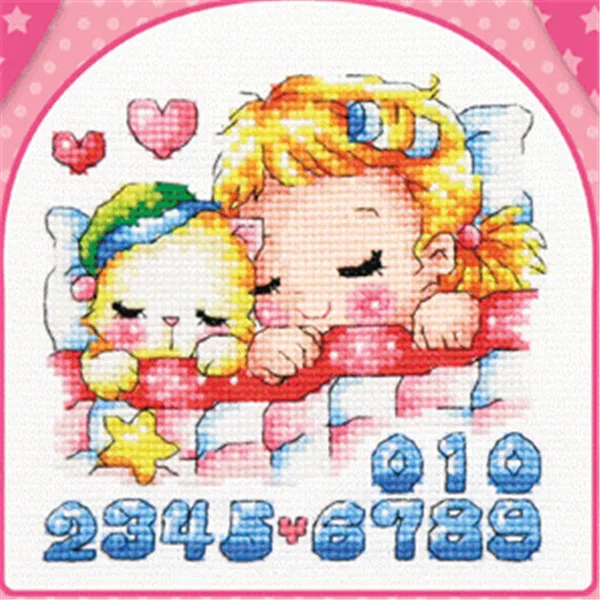 

Набор для вышивки крестом SO454 «сделай сам», миниатюрная мультяшная вышивка, хлопковая ткань, Набор для вышивки крестиком