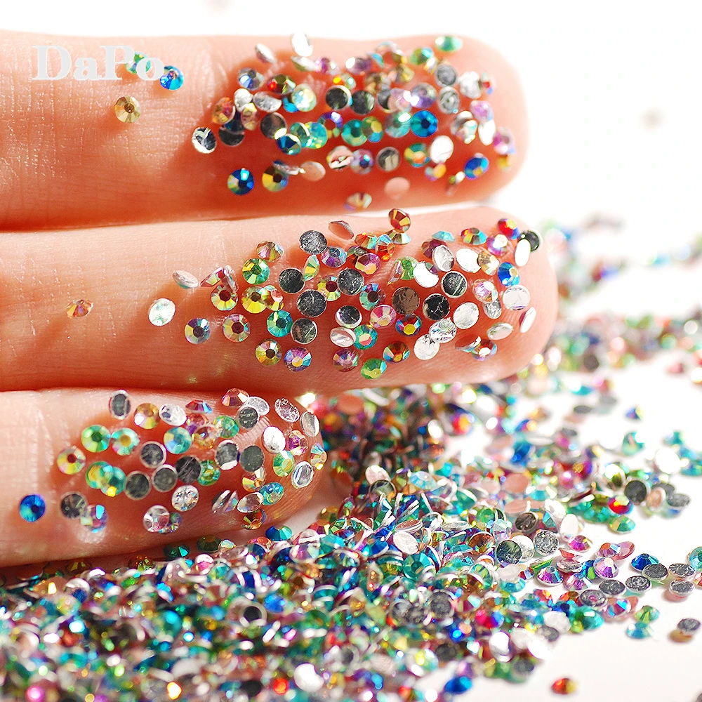 

3000 шт., разноцветные стразы для дизайна ногтей, 2 мм