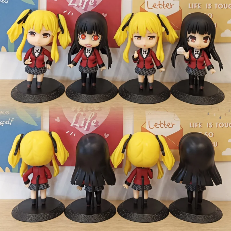 Фото 4 шт./компл. Ver.Q ARTFXJ KAKEGURUI Аниме Фигурка джабами Yumeko Meari Saotome ПВХ экшн-фигурка Коллекционная модель кукла подарки 10 см №1