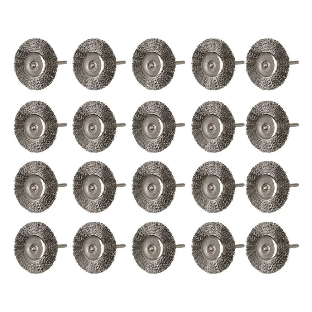 

50 Pcs Wire Brush Rotary Tool Stainless Steel Die Grinder Removal Wheel Brush Head For Metal Cleaning Rust Removel