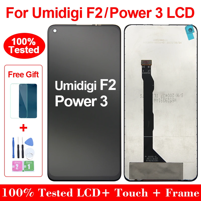 

6.53"Original For UMIDIGI F2 Power 3 Display Touch Screen Digitizer Assembly Replacement UMIDIGI Power 3 Screen UMI Power 3 LCD