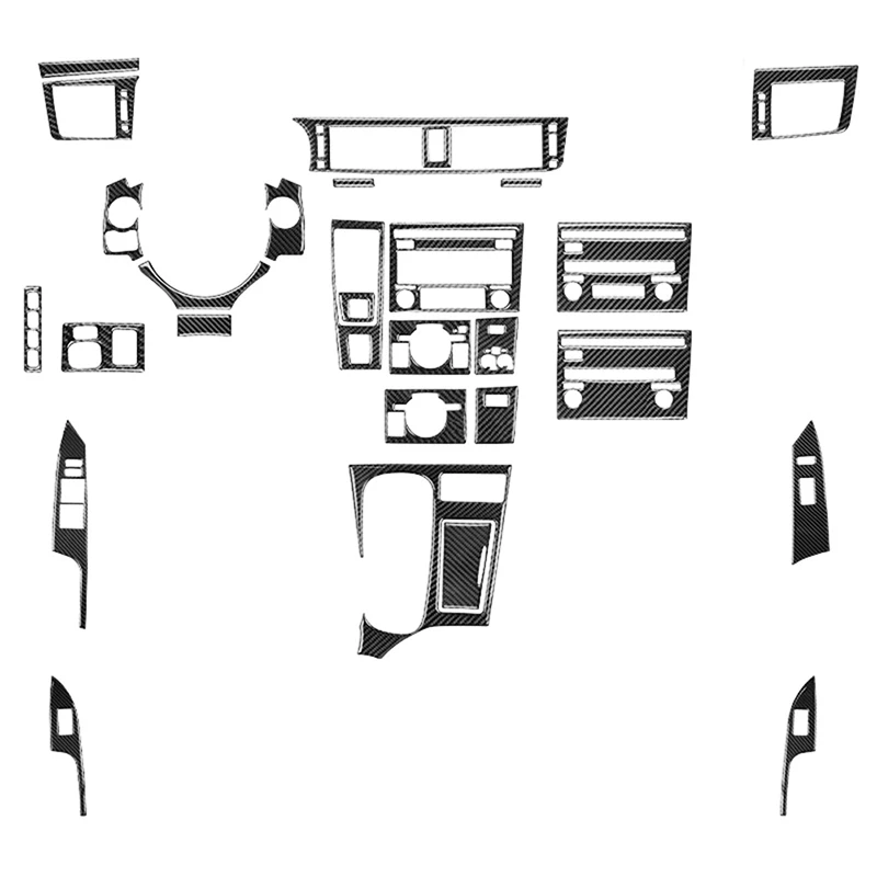 

Car Black Stickers For Lexus CT200h 2011-2017 Interior Accessories Carbon Fiber Decorative Strips