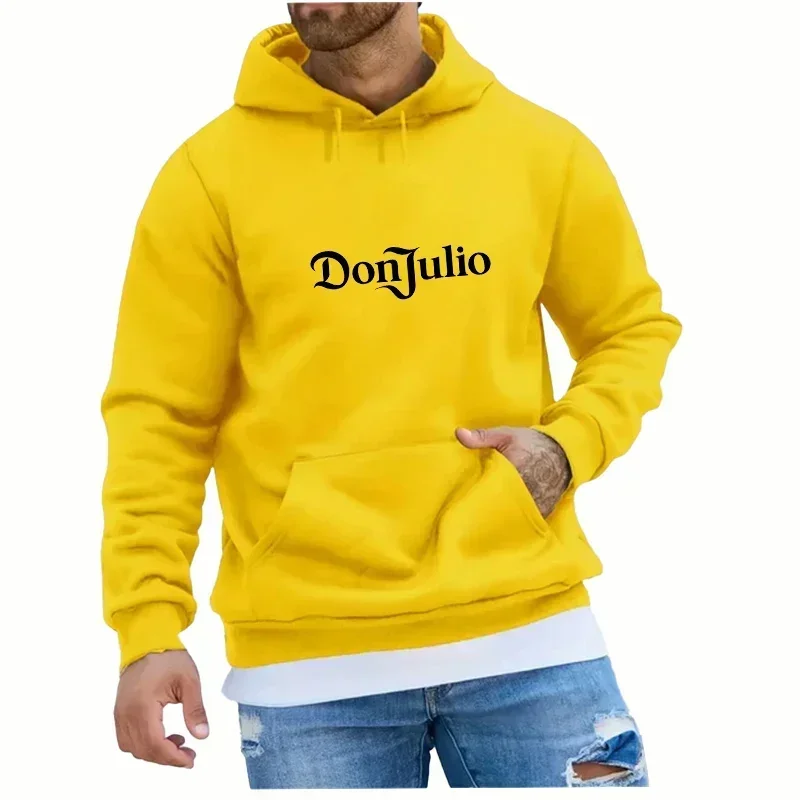 Don Julio толстовки с буквенным принтом осенние флисовые уличные капюшоном