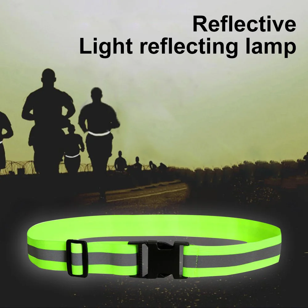 

Reflective Belts Adjustable Reflective Glow Belt High Visibility Visible Night Safety Gear Waist Elastic Cycling Running Safety