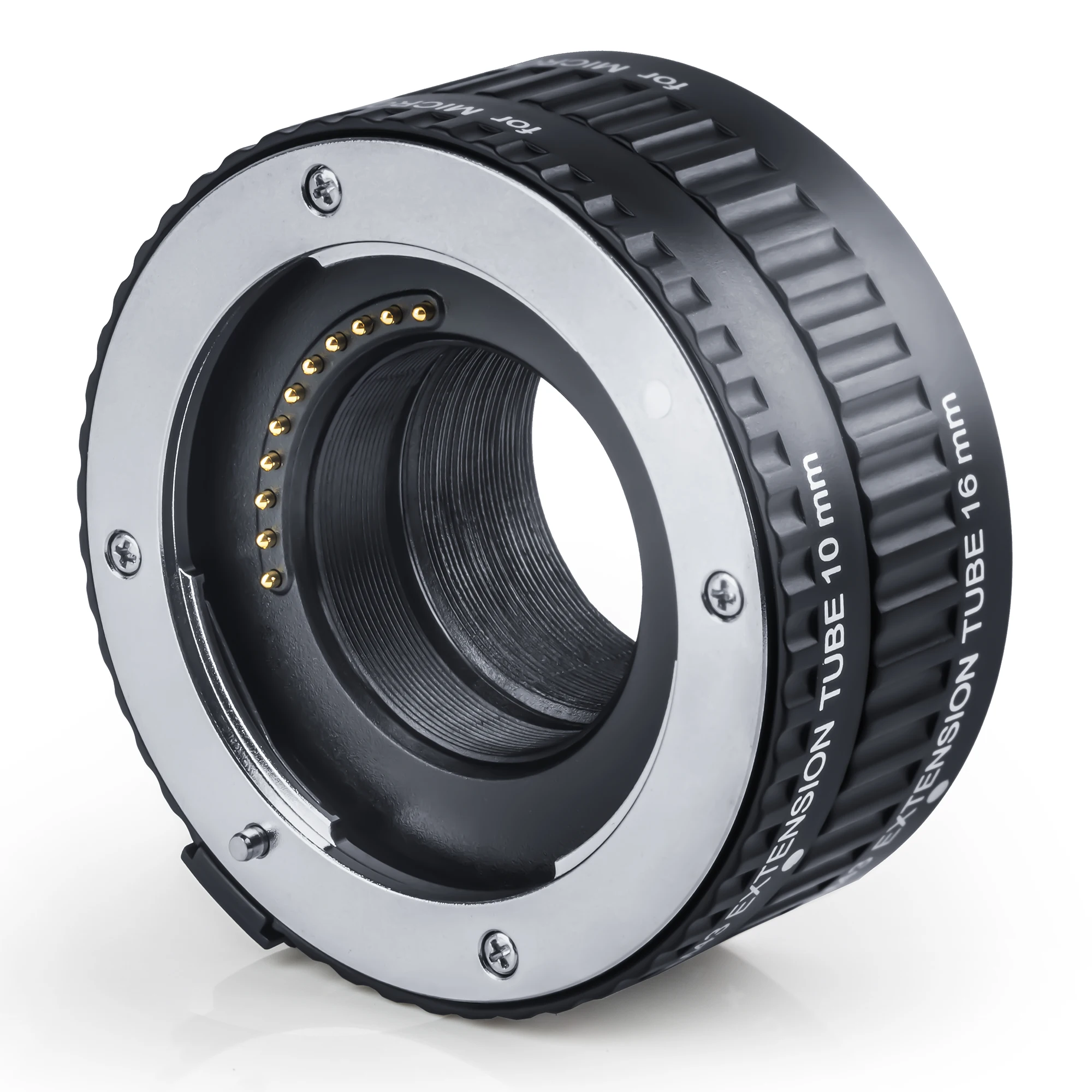 Фото Viltrox DG-M43 электронный металлический адаптер для макроудлинительной линзы с автофокусом AF, 10 мм, 16 мм для Panasonic Olympus M43 с креплением для камеры №5