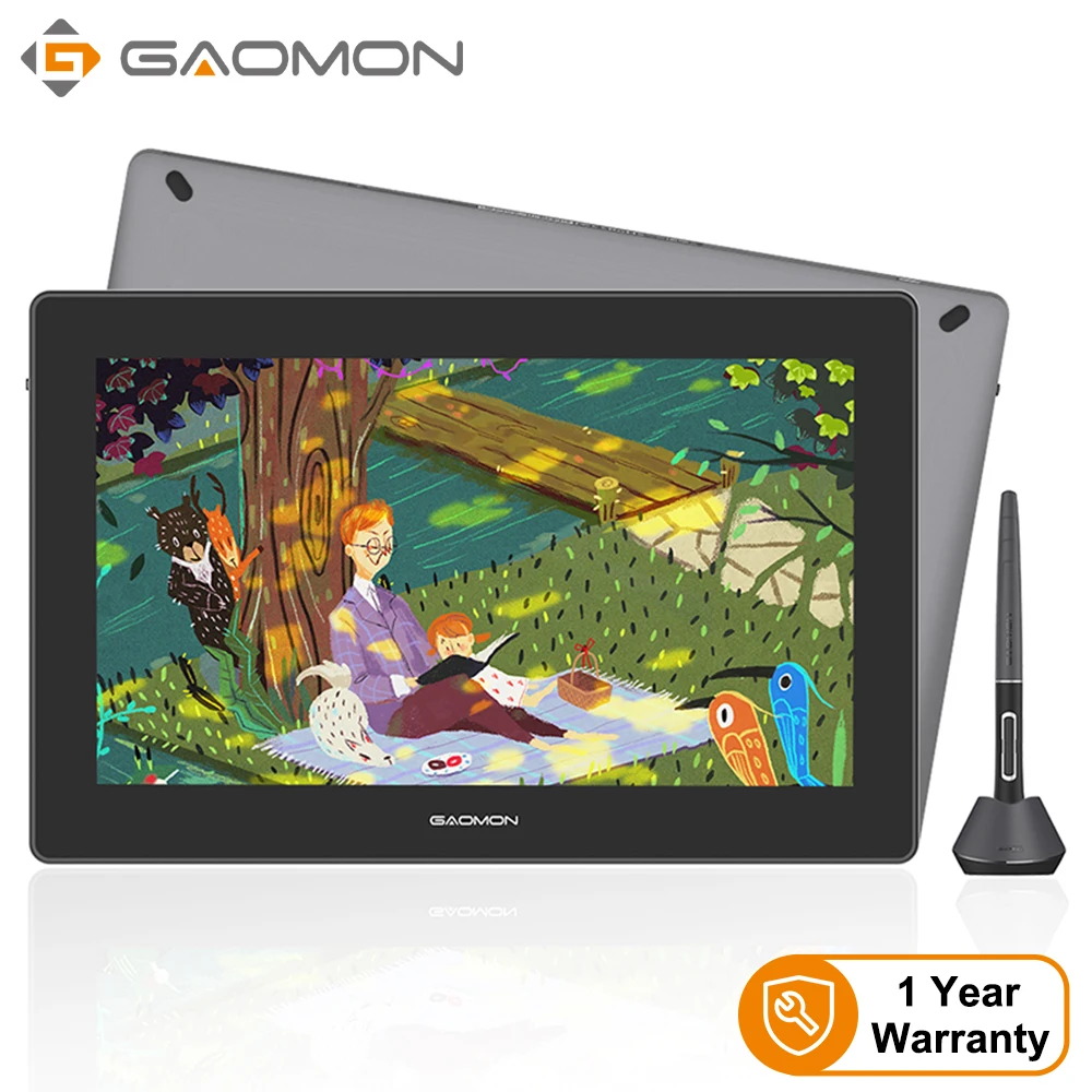 GAOMON PD1620 / PD1621 Art Graphic Tablet Monitor, 15.6 Inch 3840 x 2160 4K IPS Digital Tablet Display for CG Drawing / Painting