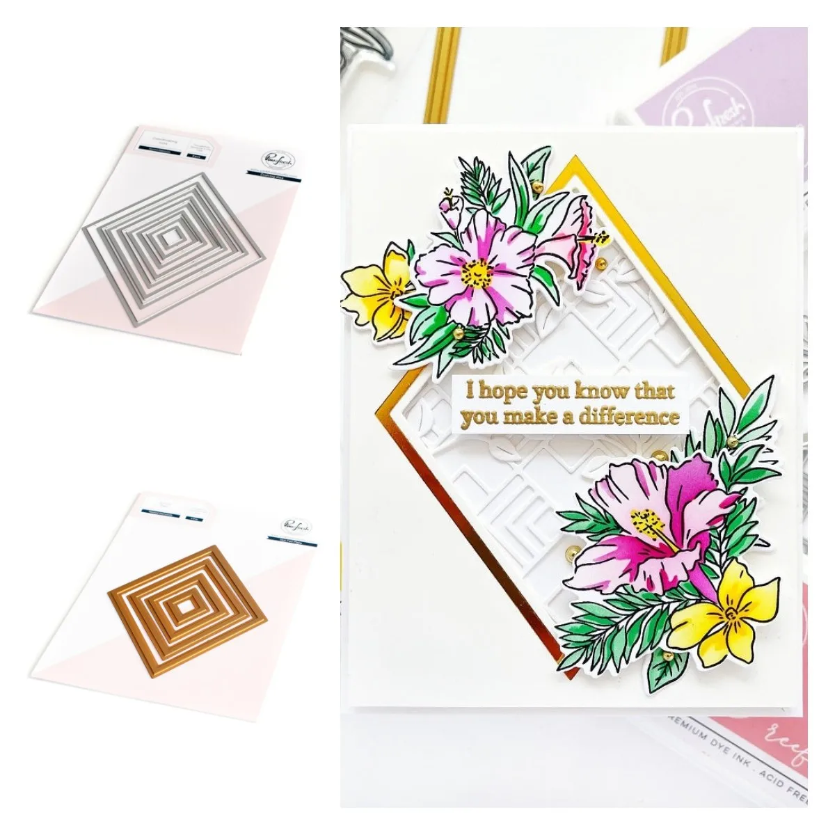 

2022 Spring Nested Diamonds Layering Cutting Dies Hot Foil Plates Diy Craft Paper Cards Scrapbooking Decoration Embossing Molds