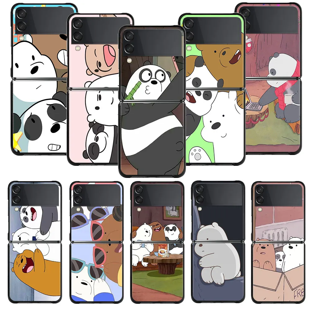 

Playful And Cute We Baby Bear Phone Case For Samsung Galaxy Z Flip Z Flip3 5G Z Flip4 Hard PC Matte Shell