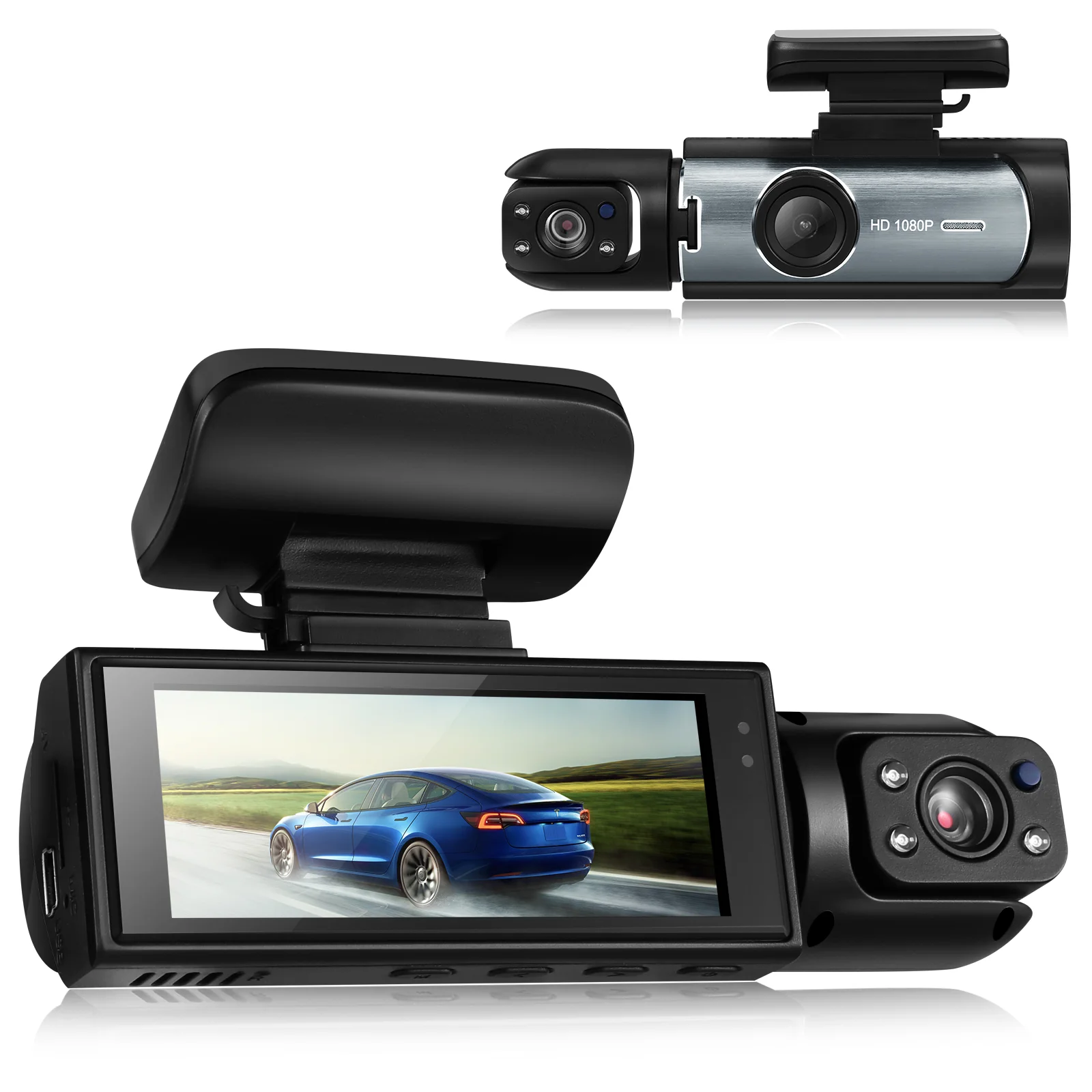 

Car Reverse Camera Dash Driving Recorder Dual Lens Vehicle Cars Auto Backup Plastic Dashboard And front for