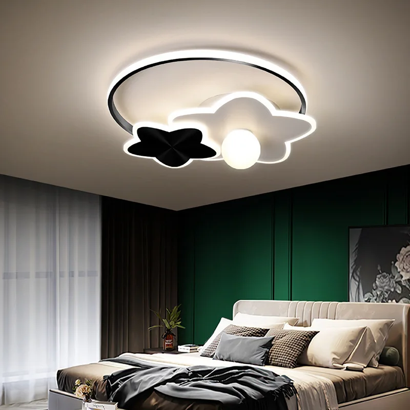 Ceiling Light Modern White&Black Pendant Lamp for Living Room Bedroom Dining Room Indoor Led Lights Hanging Fixture 110v 220v