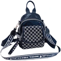 brand designer womens backpack real leather ita bag pack rivet rhinestone shoulder bag small mini mochilas para ninas