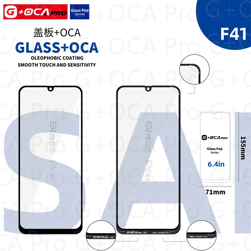 

3 шт./партия, переднее стекло с OCA для SAMSUNG F23 F41 F52 F62 J4 + J6 J6 + J8