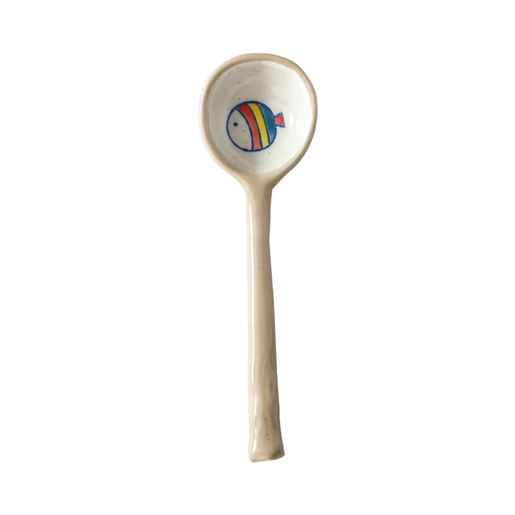 

Ceramic Spoon Children Eating Spoon Decorative Soup Spoon Exquisite Dessert Spoon