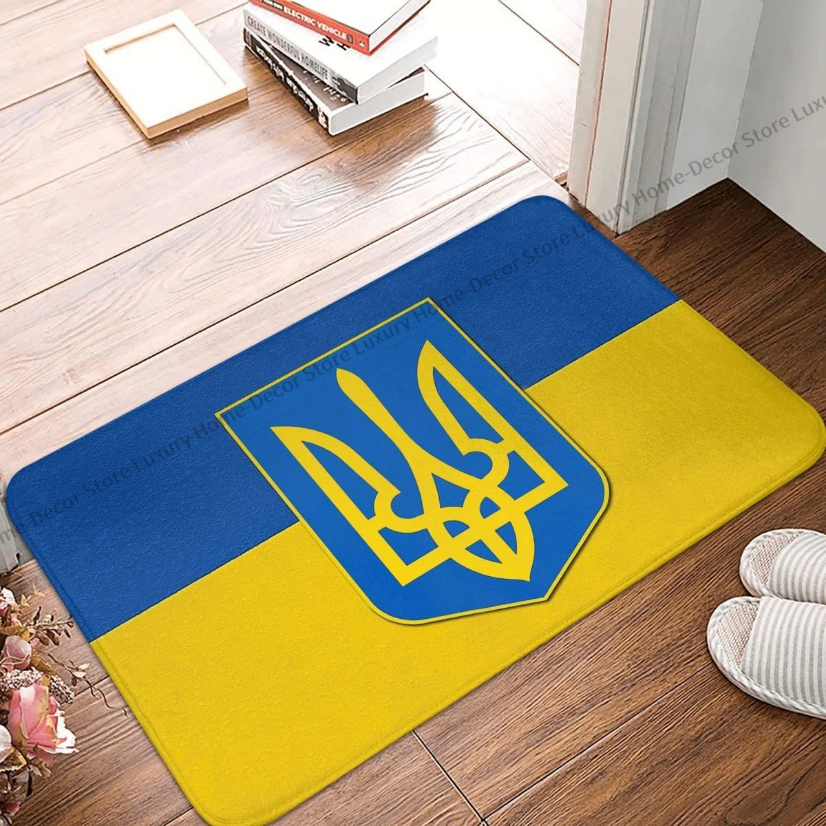 

Non-slip Doormat Living Room Mat Flag Of Ukraine Patriotic Gift Floor Carpet Entrance Door Rug Bedroom Decorative