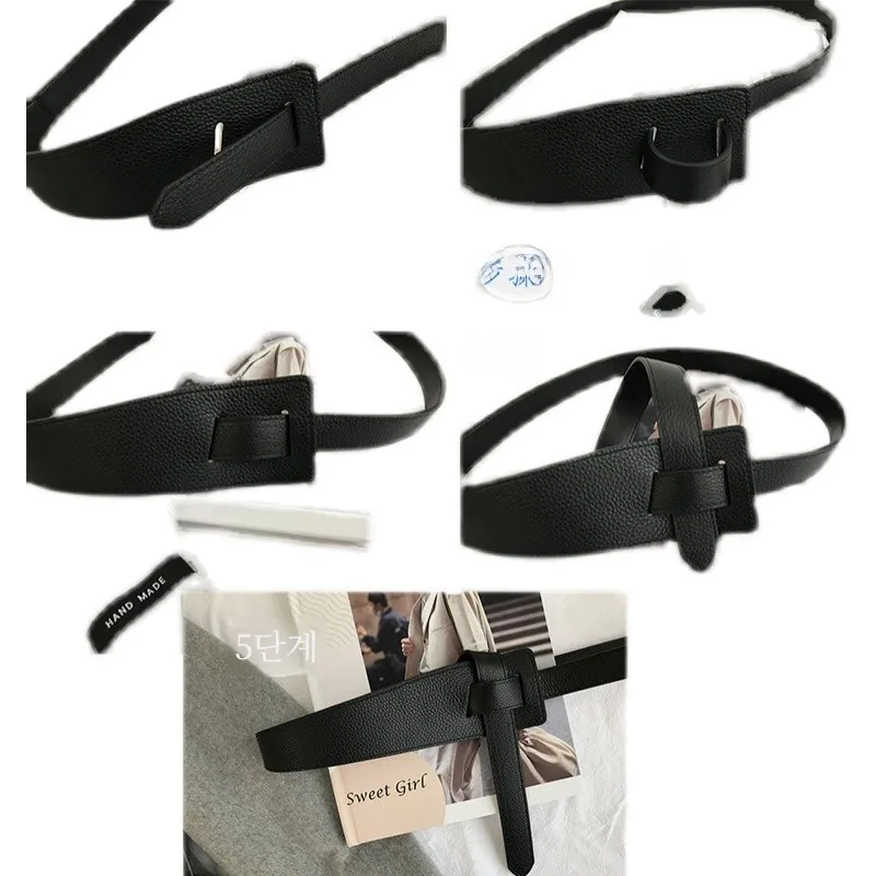 Осенне-зимний коричневый кожаный ремень для пальто женское украшение с юбками