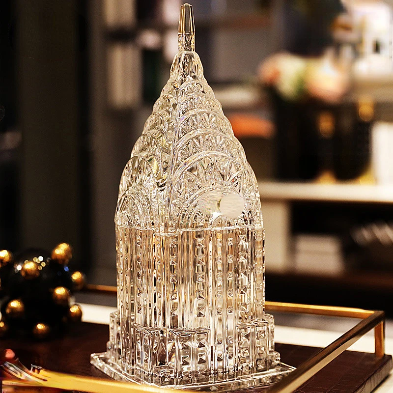 

Crystal Glass Candy Cans Storage Jar Sugar Bowl Decorative Ornaments Gift Jewelry Box