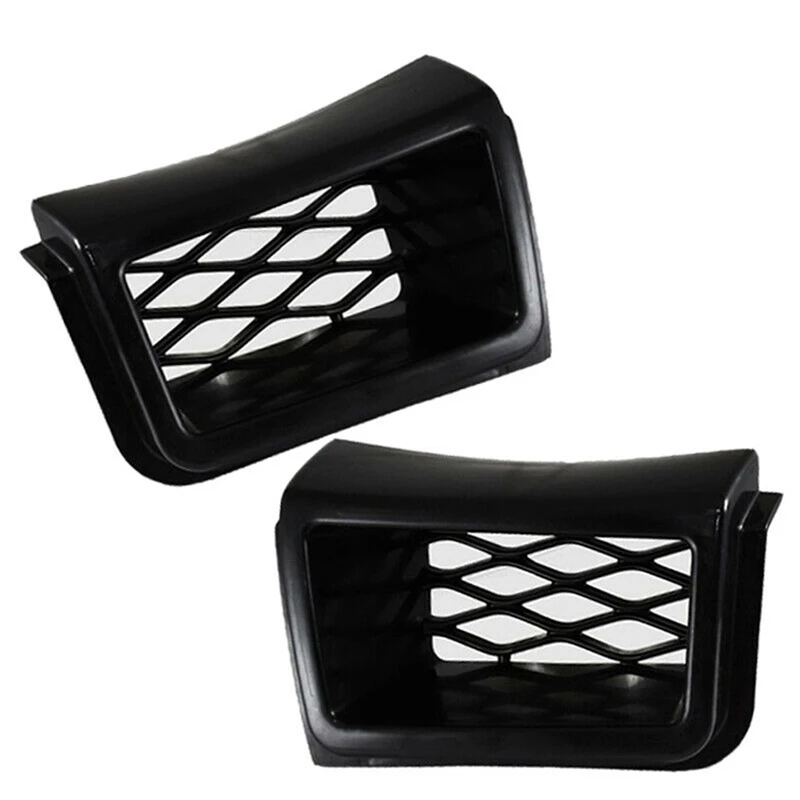 

SEWS-2Pcs Front Bumper Grille Cover Trim For Chevy Silverado 1500 2003-2007 SS-Style Mesh Grille Caliper Car Accessories