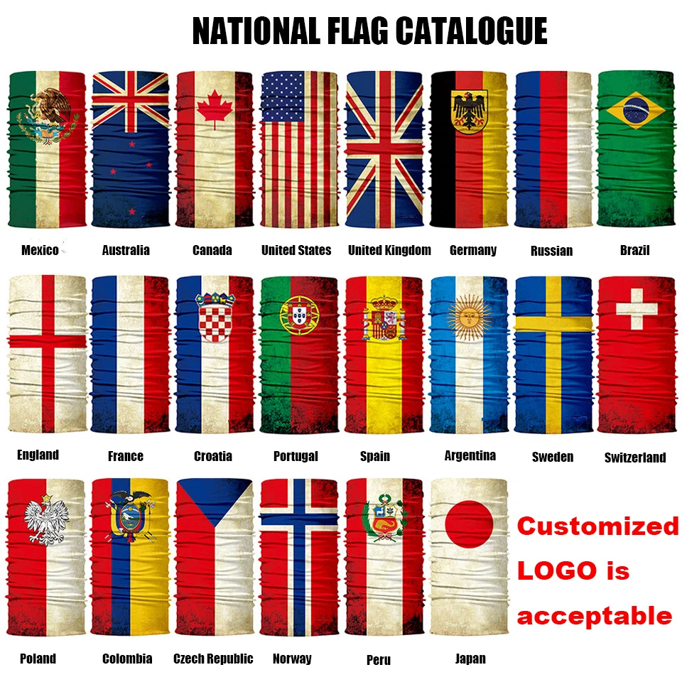 40 шт. бесшовная бандана по индивидуальному заказу спортивные маски-трубки шарф