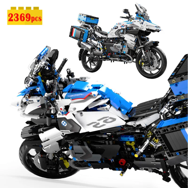 

New 1:5 Motorcycle R1250 GS Building Blocks Model MOC City Sports Car Technical Bricks Assembling DIY Toys for Boys Gift Set