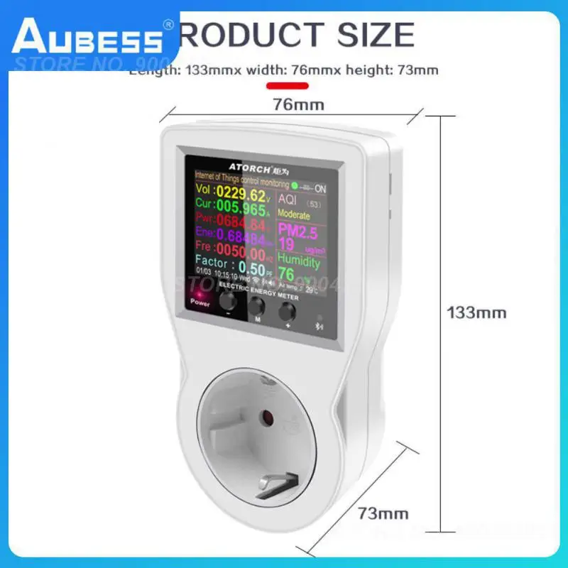 

Электрические розетки с монитором мощности, вилка Eu/Us/Au/Uk/Fr, 220 В переменного тока