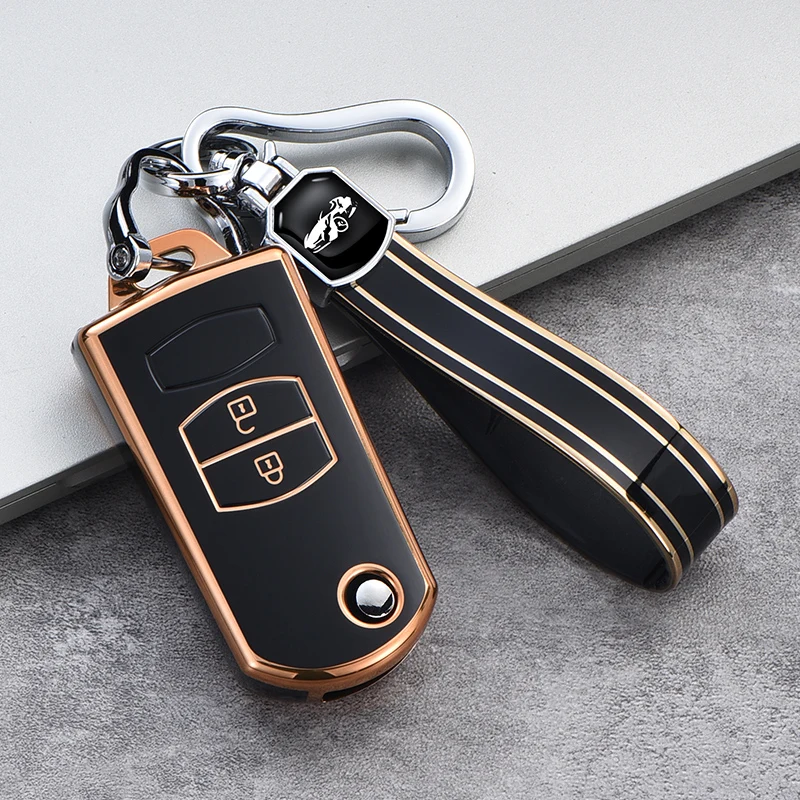 

2 3 кнопки, мягкий флип-чехол из ТПУ для ключей от машины для Mazda 3 2 6 2003 2004 2005 2006 2007 2008 2009 2010 2011 2012 2013 Автомобильный держатель