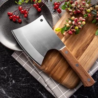 6 5 inch kitchen knife chop bone knife butcher knife wooden handle 5cr15 stainless steel bone knife for slaughter