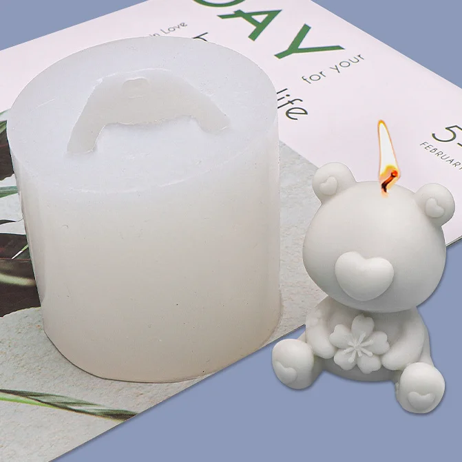 Large Bear Silicone Candle Mold DIY Cute Animal Aromatic Making Handmade Soap Resin Christmas Gifts Craft Home Decor |
