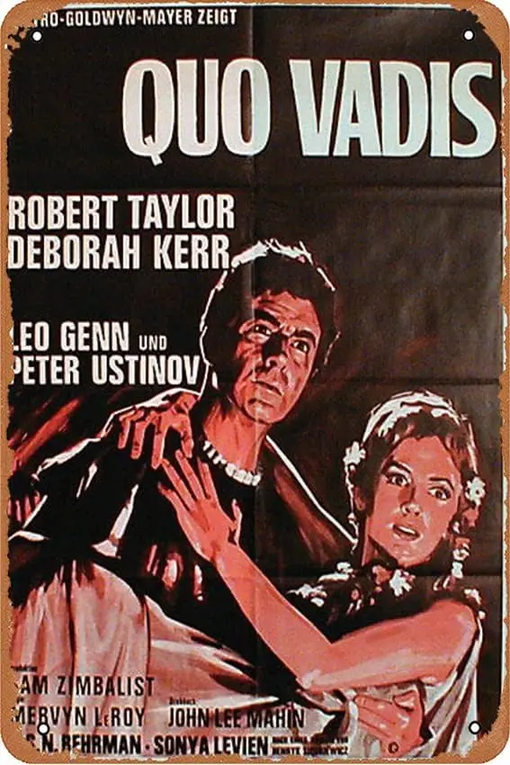 Цио Вадис? Металлическая жестяная вывеска из фильмов 8x12 дюймов настенный декор